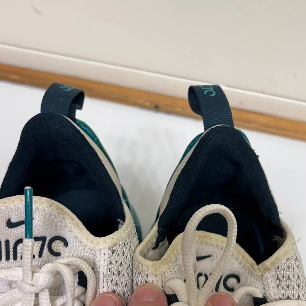 Nike White and Teal Air Max 270 Sneakers - Picture 7 of 10